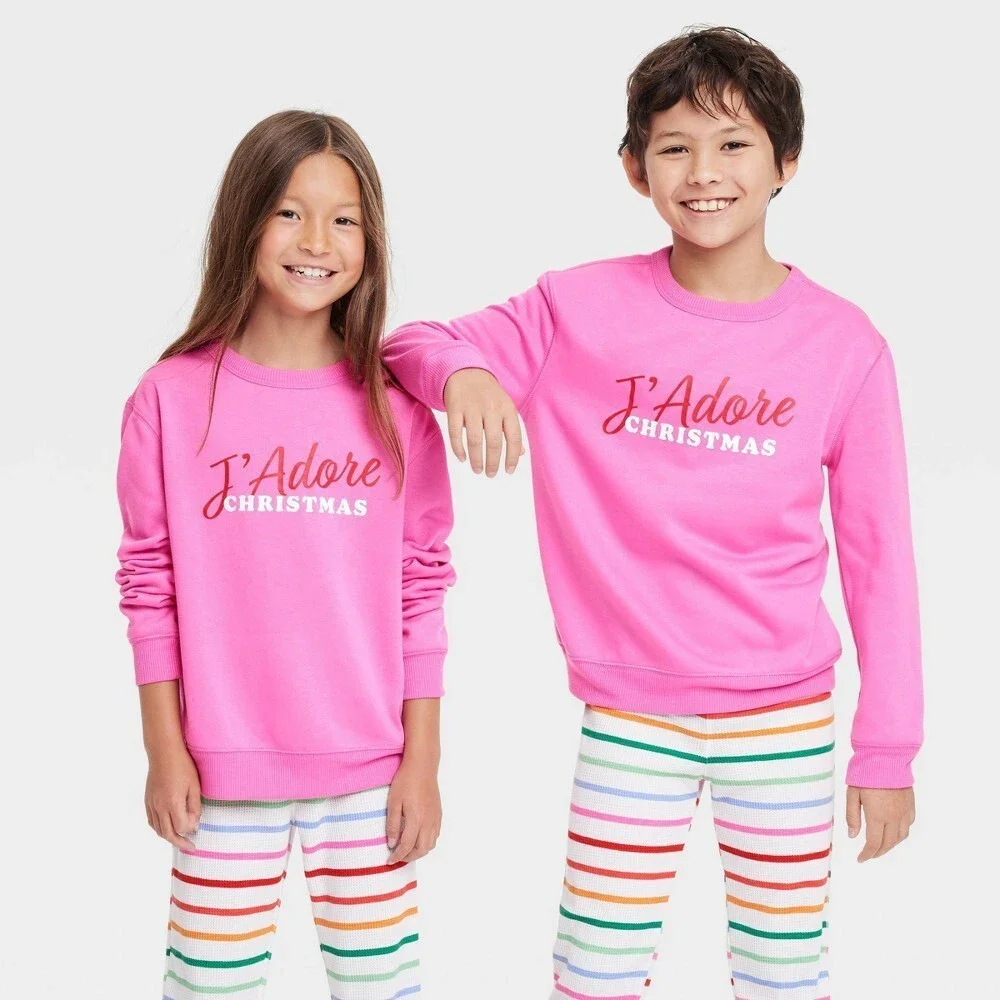 Wondershop Kids' Boys' Girls' Pajama Sweatshirt Size X-Large Pink Sleepwear